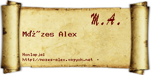 Mózes Alex névjegykártya