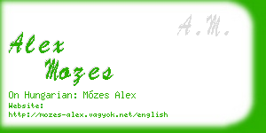 alex mozes business card